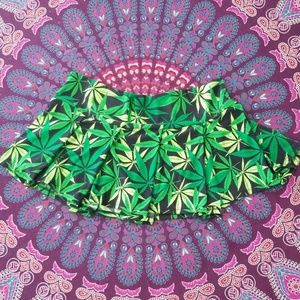 Hemp Pleated Mini Skirt